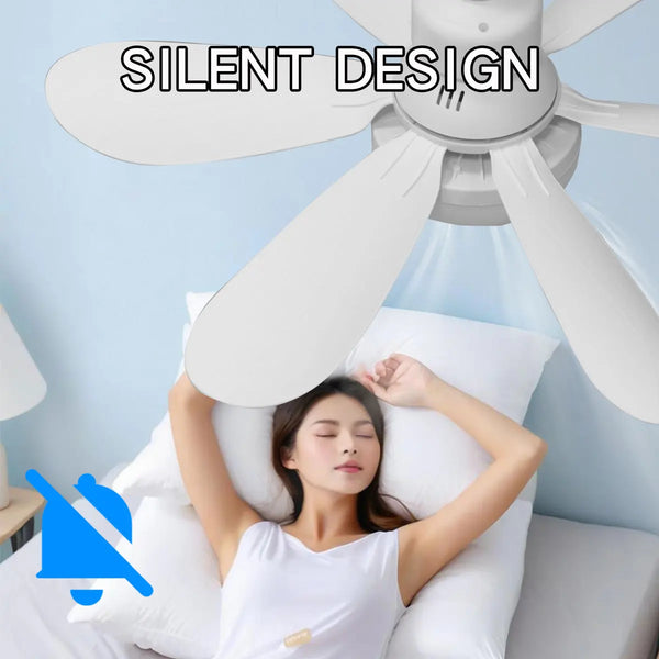 LED Ceiling Fan with Light and Remote Control 30W 40W Dimmable E27 Socket Ceiling Fan for Bedroom Living Room 6 Blades 3 Speed