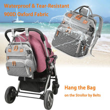 Diaper Bag Waterproof Diaper Bag Backpack Moms Dads With USB Charging Port Baby Shower Gifts Large Capacity Diaper Backpack Grey