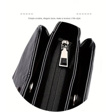 Daily Minimalist Small Square Leather Shoulder Bag Smooth Metal Buckles, Casual Crossbody Bag for Women Street Matching