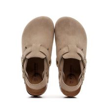 Women's Suede Clogs - Adjustable Slingback Clog Sandal with Buckle, Memory Foam, Wide Widths