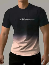 Simple Printed Men's Clothing Fashion Oversized Men's T-Shirt Summer Outdoor Breathable Men Top New Round Neck Men Short Sleeve