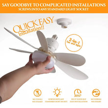 30W Ceiling Fan Light E27 with Remote LED Dimming Function Suitable for Living Room Study and Home use 85-265V