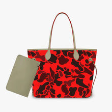 Customized Minimalist Madam Shoulder Tote Bag Green Camo Handbags and Purse Madam 2pcs Cloud Camo PU Leather Purse and Wallet