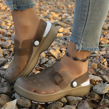 Women's Hollow Out Clogs - Comfortable Slip-On Beach Sandals with Adjustable Buckle Strap for Casual Outdoor Wear