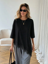 2026 Summer New Arrival Women's Oversized Ruffle Print Leopard Print Padded Lacing Loose Fit T-Shirt