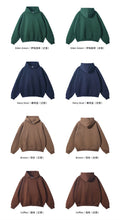 ZODF New Thick 350gsm Fleece Hooded Hoodies For Men Unisex Winter Oversized Loose Basic Solid Sweatshirts Pullovers Coats HY0631