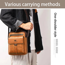 Daily Wear Minimalist Leather Shoulder Bag Metal Buckle Closure, Simple Vertical Crossbody for Men Casual Street Matching