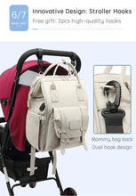PANGDUBE Diaper Bag Backpack for Maternity Moms Baby Nappy Bag with Stroller Hooks Waterproof Large Capacity Travel Mommy Bag
