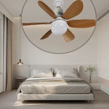 Home E26 E27 LED Ceiling Fan Light Wireless Remote Control with Stepless Dimming Night Lights Smart Fan for Room Office Study