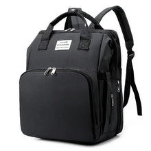 Large Capacity Mommy Diaper Backpack with Changing Mat Foldable Baby Bed Nursing Bag for Milk Bottle Storage