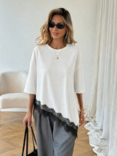 2026 Summer New Arrival Women's Oversized Ruffle Print Leopard Print Padded Lacing Loose Fit T-Shirt