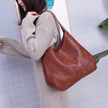 Women Soft PU Leather Tote Bag Vintage Shoulder Handbag Minimalist Top Handle Casual Everyday Purse