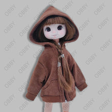 For Blythe DLL Zsiga Oversized Casual Jacket Hoodie For OB22/24 1/6 BJD Azone Dolls Handmade Clothes Dressing Doll Clothing