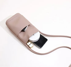 Women Pu Leather Mobile Phone Bag Minimalist Casual Crossbody Bag Fashion Versatile Waterproof Shoulder Bag Pure Color Tote Bags