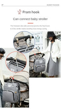 Large Capacity Mommy Diaper Backpack with Changing Mat Foldable Baby Bed Nursing Bag for Milk Bottle Storage