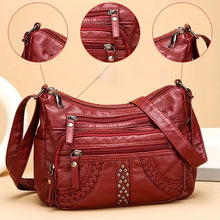 1pcs PU Leather Soft Multi-Pocket Crossbody Bag Large Capacity Minimalist Casual Shoulder Fashionable shoulder bag