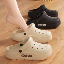 Men's clogs for summer outerwear with a thick-soled and anti-slip beach feel, double-layered flip-flops and couple slippers gift