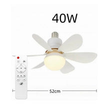 LED Ceiling Fan Light E27 with Remote Control for Dimming, Suitable for Living Room, Study, Household Use, 85-265V