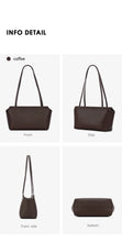 Luxury Women's Genuine Cowhide Leather Mini Shoulder Tote Bag Pebbled Leather Long Strap Underarm Handbag Minimalist Daily Purse
