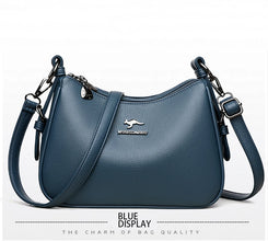 Luxury Designer Women's Handbag High-Quality Leather Retro Minimalist Crossbody Shoulder Bag Female Purse