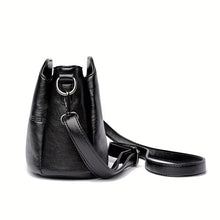 Daily Minimalist Small Square Leather Shoulder Bag Smooth Metal Buckles, Casual Crossbody Bag for Women Street Matching