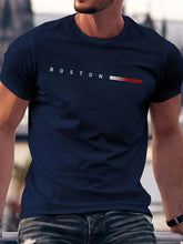 Men's 100% Pure Cotton Summer Loose Oversized Casual Paris Letter Printed Sports Round Neck Short Sleeved T-Shirt Top
