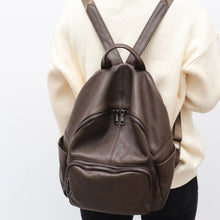 Natural Cowhide Backpack for Women&men Minimalist Design Casual Daily Versatile College Students' Shoulder Bags Travel Knapsack