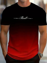Simple Printed Men's Clothing Fashion Oversized Men's T-Shirt Summer Outdoor Breathable Men Top New Round Neck Men Short Sleeve