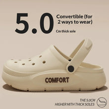 Men's clogs for summer outerwear with a thick-soled and anti-slip beach feel, double-layered flip-flops and couple slippers gift