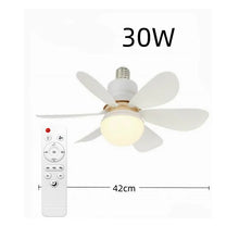 LED Ceiling Fan Light E27 with Remote Control for Dimming, Suitable for Living Room, Study, Household Use, 85-265V