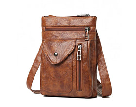 Ladies' Soft Leather Shoulder Bag, Mobile Phone Bag, Layered Bag, Mailman, One Shoulder Luxury Designer, Ladies' Handbag, Wallet