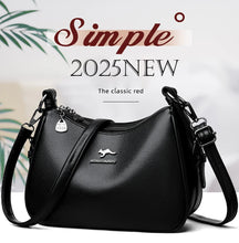 Luxury Designer Women's Handbag High-Quality Leather Retro Minimalist Crossbody Shoulder Bag Female Purse