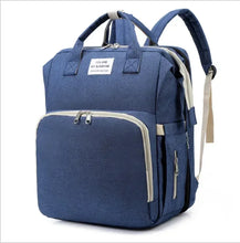 Large Capacity Mommy Diaper Backpack with Changing Mat Foldable Baby Bed Nursing Bag for Milk Bottle Storage