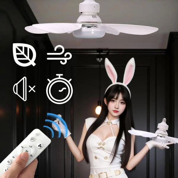 LED Ceiling Fan with Light and Remote Control 30W 40W Dimmable E27 Socket Ceiling Fan for Bedroom Living Room 6 Blades 3 Speed