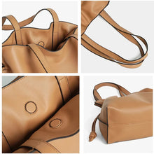 2025 High-End Women's Bucket Bag Lady Unique Drawstring Pleated Shoulder Bag Soft Split Cowhide Leather Cloud Tote Handbag New