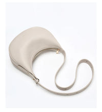 FOXER Women's Shoulder Bag PU Leather New Lady Crescent Underarm Bag Fashion Minimalist Crossbody Bag for Daily Casual Outfit