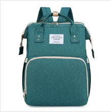 Large Capacity Mommy Diaper Backpack with Changing Mat Foldable Baby Bed Nursing Bag for Milk Bottle Storage