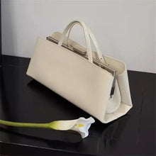 Luxury Leather Handbag For Women High-end Hardware Magnetic Suction Clip Design Elegant Minimalist Shoulder Underarm Bag Purse