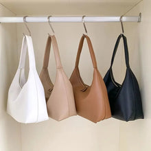 New Double Zipper Leather Hobo Bag Small Size Slouchy Design Shoulder Purses Minimalist Slouchy Tote Handbag Women's Fashion