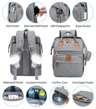 Changing Bag Backpack Baby Changing Backpacks with Large Capacity Portable Travel Nappy Bag with Foldable Cot with Multifunctional Baby Bags and Mobile Changing Mat Baby Bed Backpack