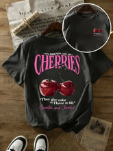 Summer Sweeter Cherries Prints T-Shirts Womens Cotton Oversized T Shirts Basic O-Neck Short Sleeve Tops Casual Woman Clothes