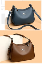 Luxury Designer Women's Handbag High-Quality Leather Retro Minimalist Crossbody Shoulder Bag Female Purse