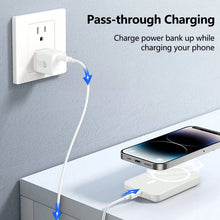 10000mAh Magnetic Wireless Power Bank, 15W Fast Wireless & 22.5W PD Fast Charging Portable External Battery Pack, Built-in USB C Cable for Smartphones, Travel Essentials