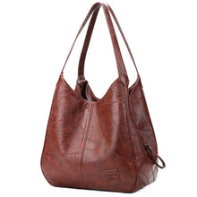Women Soft PU Leather Tote Bag Vintage Shoulder Handbag Minimalist Top Handle Casual Everyday Purse