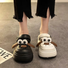 Cute DIY Cartoon Dog Fashion Clogs For Women Summer Platform Sandals Thick Sole Female Leisure Garden Shoes Home Street Slippers