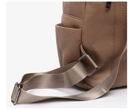 Natural Cowhide Backpack for Women&men Minimalist Design Casual Daily Versatile College Students' Shoulder Bags Travel Knapsack