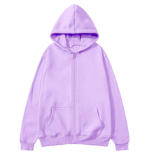 Oversize Women Hoodies Casual Solid Zip Up Hooded Sweatshirt Harajuku Korean Loose Couple Hoodie Jacket Coat Streetwear