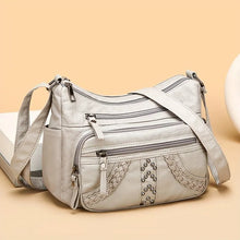 1pcs PU Leather Soft Multi-Pocket Crossbody Bag Large Capacity Minimalist Casual Shoulder Fashionable shoulder bag