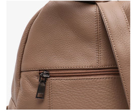 Natural Cowhide Backpack for Women&men Minimalist Design Casual Daily Versatile College Students' Shoulder Bags Travel Knapsack