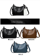Luxury Designer Women's Handbag High-Quality Leather Retro Minimalist Crossbody Shoulder Bag Female Purse